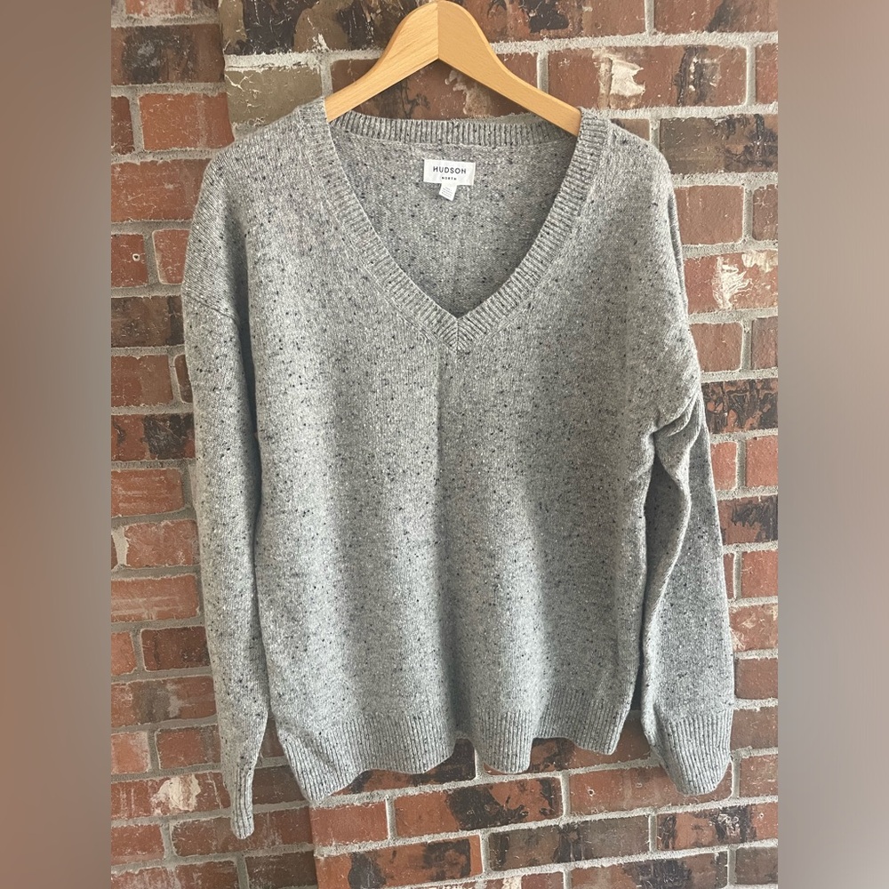 Hudson Jeans Heather Gray V-Neck Sweater